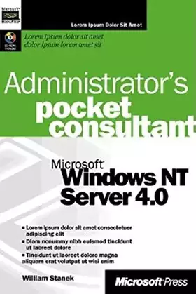 Couverture du produit · Microsoft Windows NT Server 4.0 Administrator's Pocket Consultant (Independent Administration/Support)