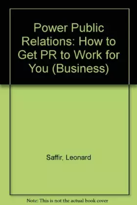 Couverture du produit · POWER PUBLIC RELATIONS HARD