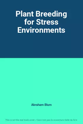 Couverture du produit · Plant Breeding for Stress Environments
