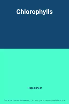 Couverture du produit · Chlorophylls