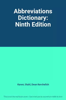 Couverture du produit · Abbreviations Dictionary: Ninth Edition