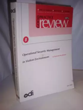 Couverture du produit · Operational Security Management in Violent Environments