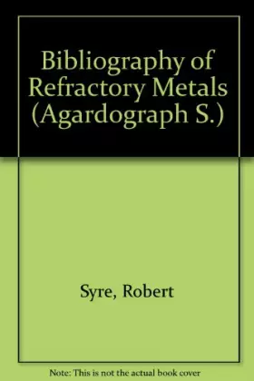 Couverture du produit · Bibliography of Refractory Metals