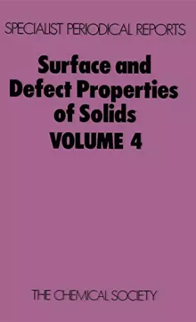 Couverture du produit · Surface and Defect Properties of Solids (4)