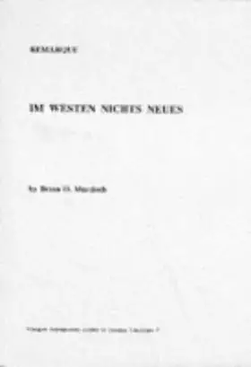 Couverture du produit · Remarque Im Westen Nights Neues