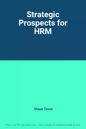 Couverture du produit · Strategic Prospects for HRM