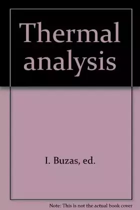 Couverture du produit · Thermal analysis, Volume 3: Applied Sciences Methodics and Instrumentation