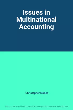 Couverture du produit · Issues in Multinational Accounting