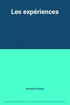 Couverture du produit · Les expériences