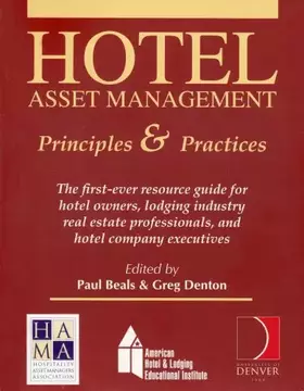 Couverture du produit · Hotel Asset Management: Principles and Practices