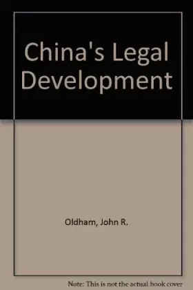 Couverture du produit · China's Legal Development