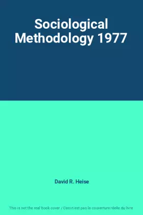 Couverture du produit · Sociological Methodology 1977