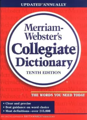 Couverture du produit · Merriam Webster's Collegiate Dictionary