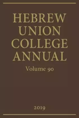 Couverture du produit · Hebrew Union College Annual