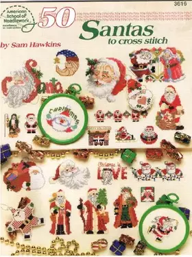Couverture du produit · 50 Santas to cross stitch