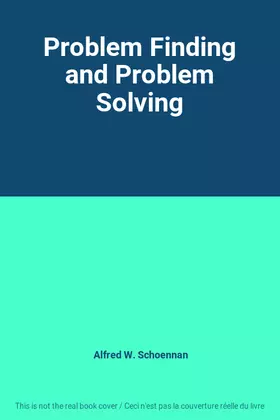 Couverture du produit · Problem Finding and Problem Solving
