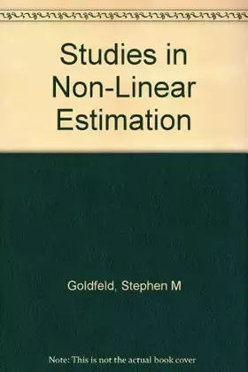 Couverture du produit · Studies in Nonlinear Estimation