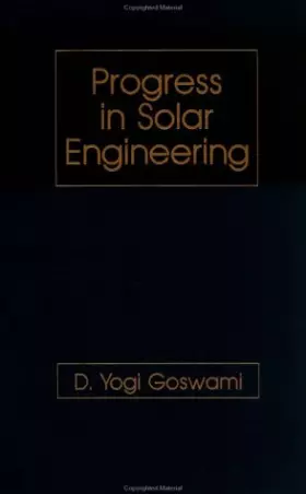 Couverture du produit · Progress In Solar Engineering