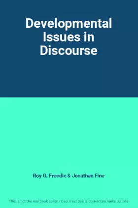 Couverture du produit · Developmental Issues in Discourse