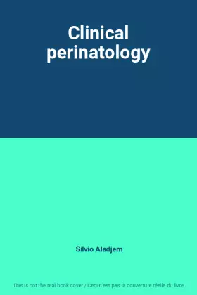 Couverture du produit · Clinical perinatology
