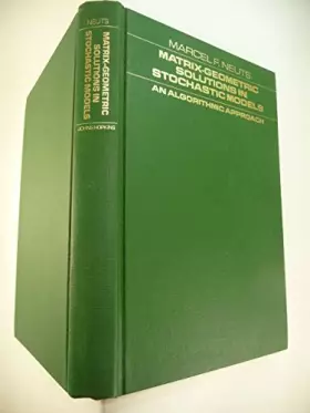 Couverture du produit · Matrix-Geometric Solutions in Stochastic Models: An Algorithmic Approach (Johns Hopkins Studies in the Mathematical Sciences)