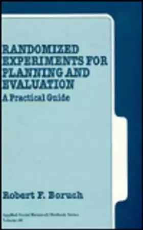 Couverture du produit · Randomized Experiments for Planning and Evaluation: A Practical Guide (Applied Social Research Methods)