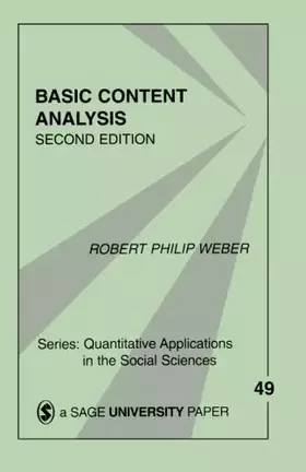 Couverture du produit · Basic Content Analysis (Quantitative Applications in the Social Sciences)
