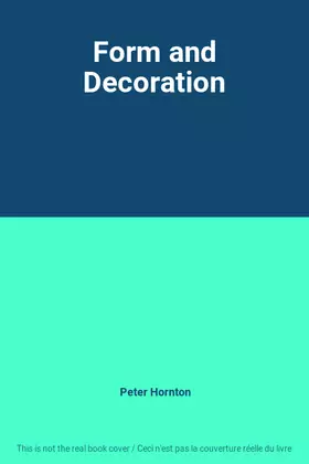 Couverture du produit · Form and Decoration