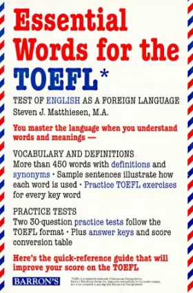 Couverture du produit · Essential Words for the Toefl