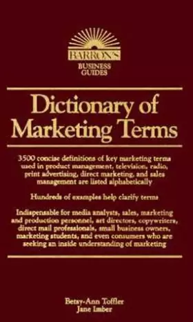 Couverture du produit · Dictionary of Marketing Terms