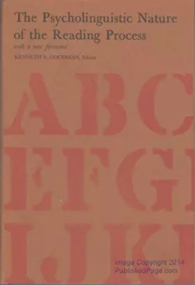 Couverture du produit · Psycholinguistic Nature of the Reading Process