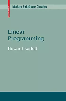 Couverture du produit · Linear Programming (Progress in Theoretical Computer Science)