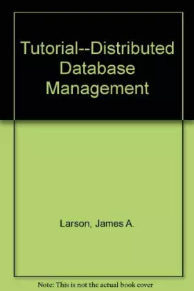 Couverture du produit · Tutorial: Distributed Database Management
