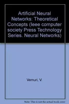 Couverture du produit · Artificial Neural Networks: Theoretical Concepts