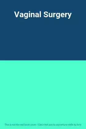 Couverture du produit · Vaginal Surgery