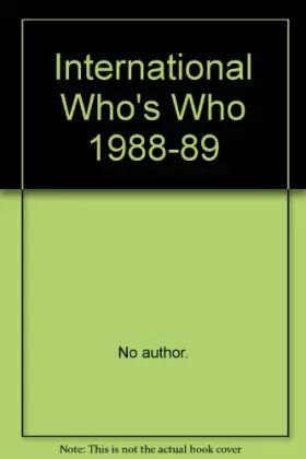 Couverture du produit · International Who's Who