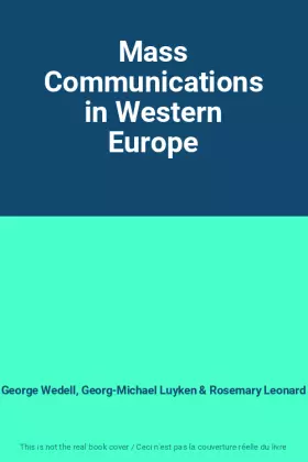 Couverture du produit · Mass Communications in Western Europe