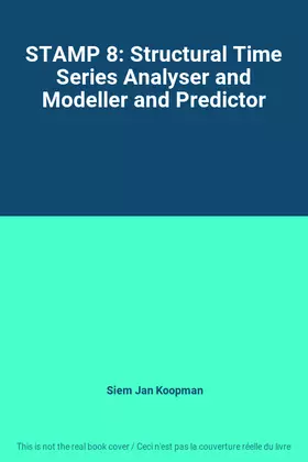 Couverture du produit · STAMP 8: Structural Time Series Analyser and Modeller and Predictor