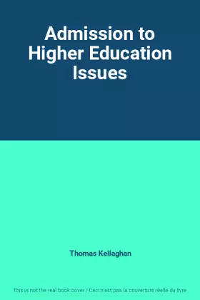 Couverture du produit · Admission to Higher Education Issues