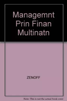 Couverture du produit · Managemnt Prin Finan Multinatn