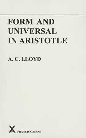 Couverture du produit · Form and Universal in Aristotle (Arca, 4)