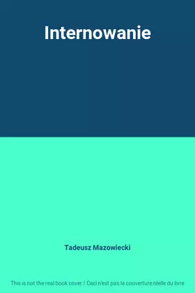Couverture du produit · Internowanie