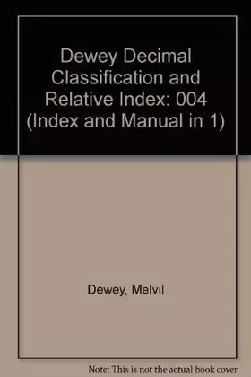 Couverture du produit · Dewey Decimal Classification and Relative Index
