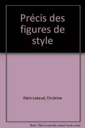 Couverture du produit · Précis des figures de style