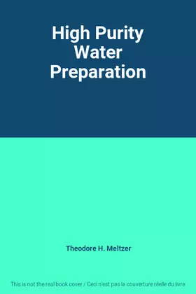 Couverture du produit · High Purity Water Preparation