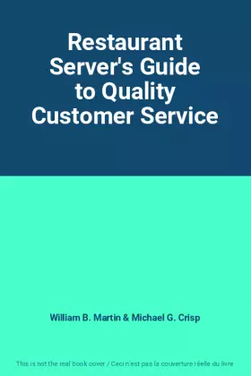 Couverture du produit · Restaurant Server's Guide to Quality Customer Service