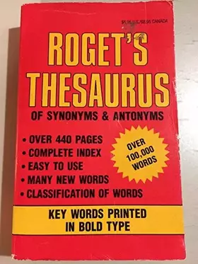 Couverture du produit · Roget's Thesaurus of Synonyms & Antonyms