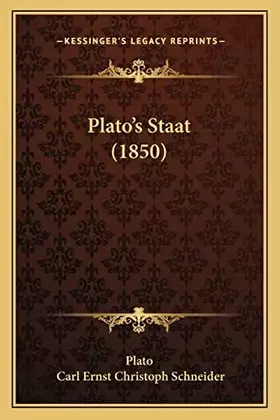 Couverture du produit · Plato's Staat (1850)