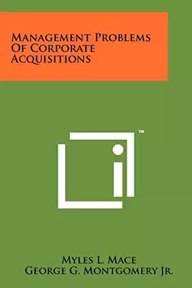Couverture du produit · Management Problems Of Corporate Acquisitions