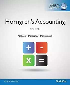 Couverture du produit · Accounting Global Edition